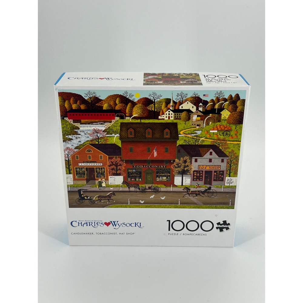 Charles Wysocki Candlemaker Tobacconist Hat Shop‎ 1000 Piece Buffalo Puzzle